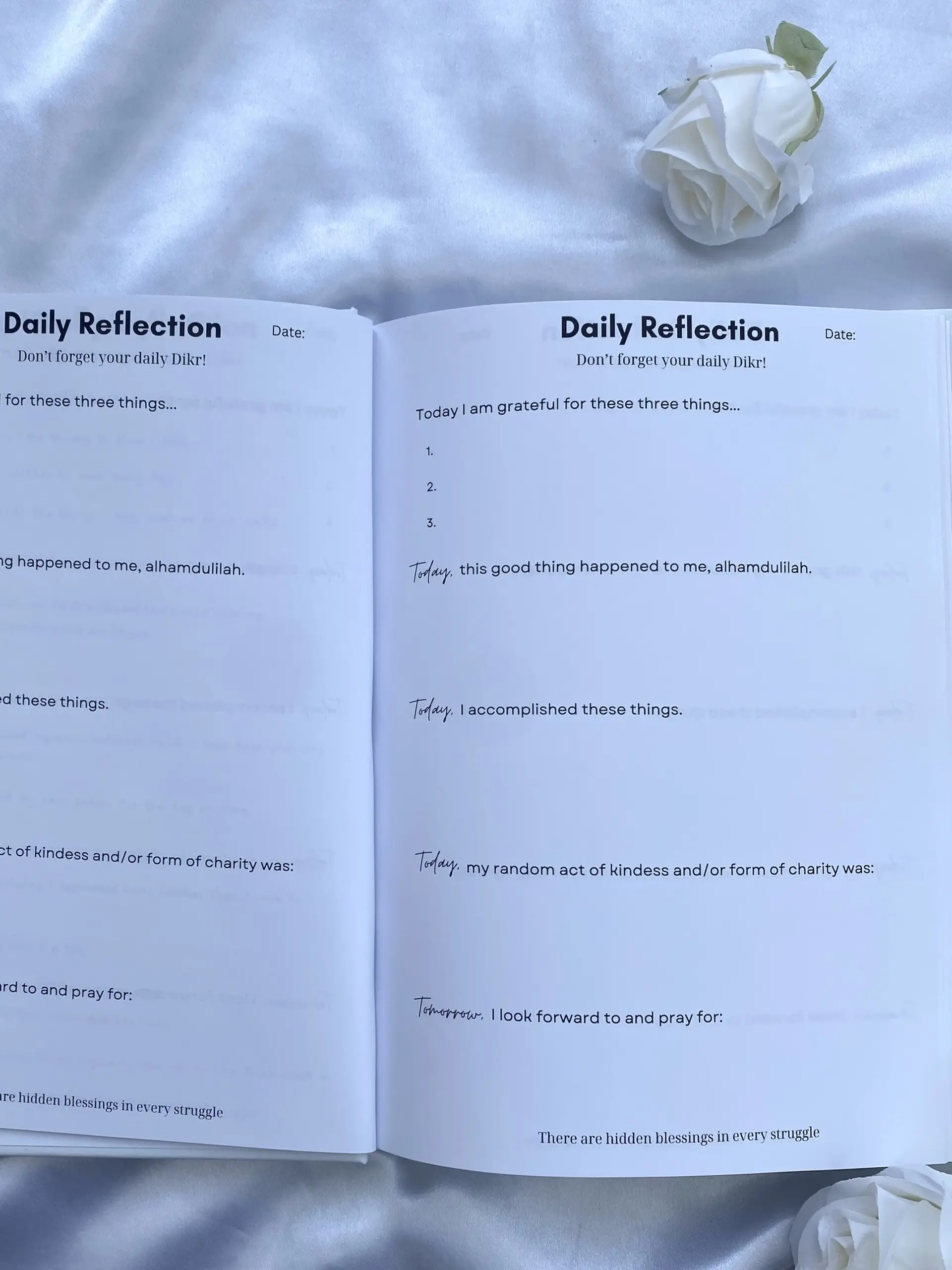 My Life is Full of Baraqah – Guided Gratitude Journal - Daily Reflection Page